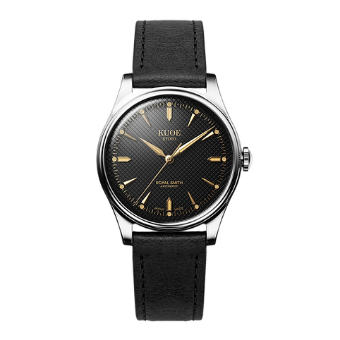 Kuoe Royal Smith  90-006 Large - 39mm Silver Case Black Dial