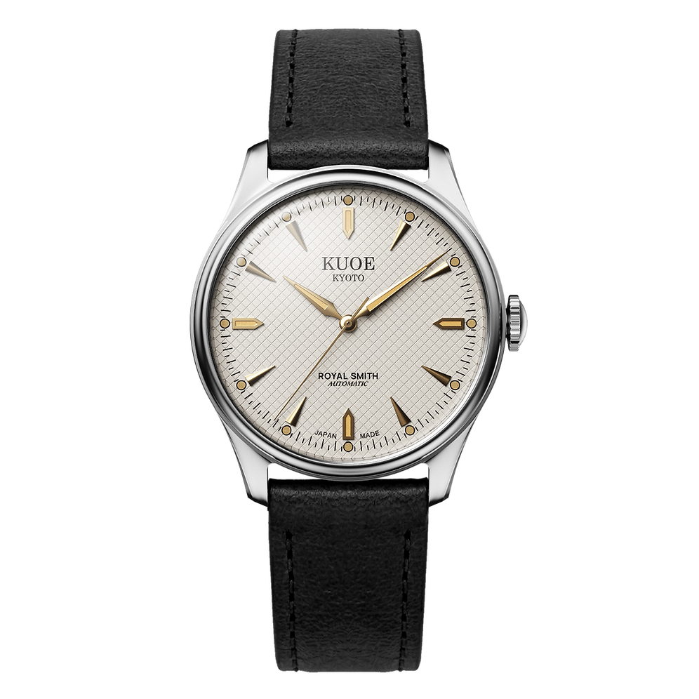 Kuoe Royal Smith 90-006 Large - 39mm Silver Case Ivory Dial