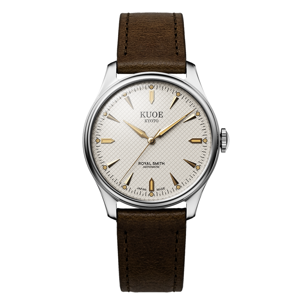 Kuoe Royal Smith 90-006 Large - 39mm Silver Case Ivory Dial