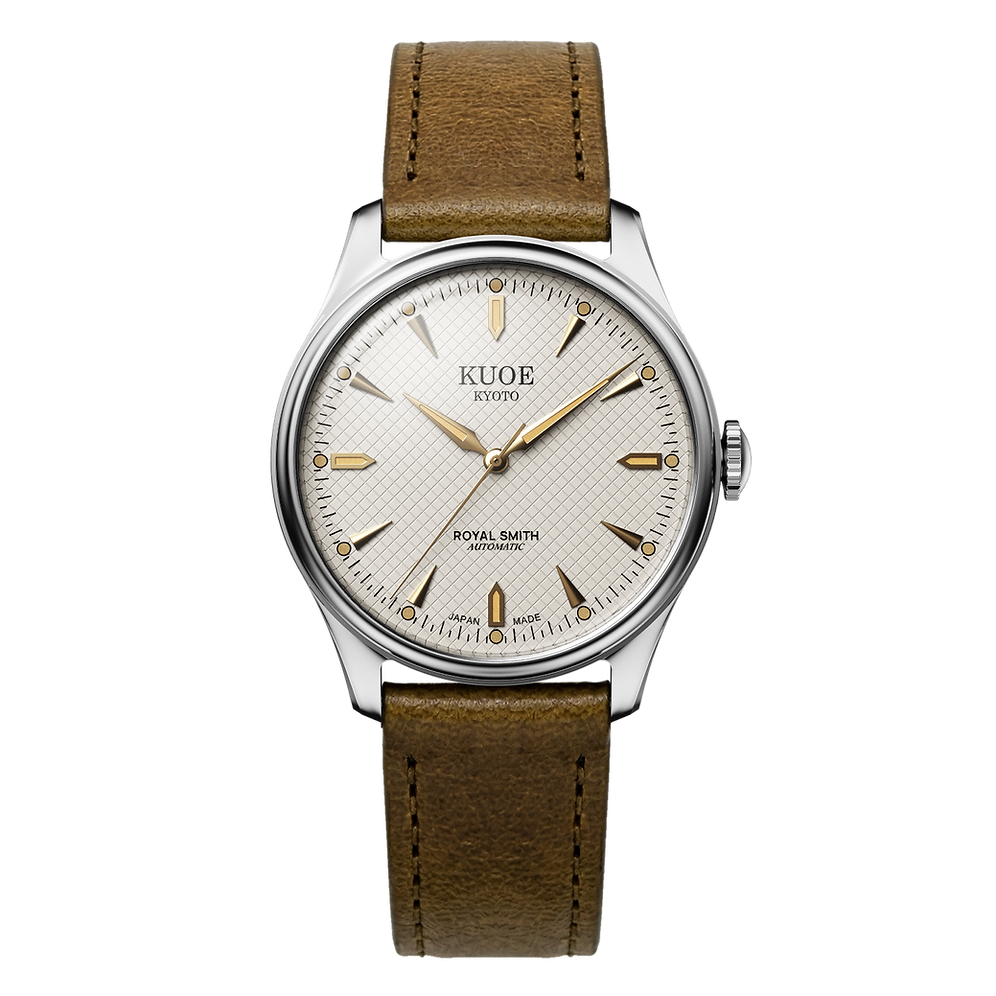 Kuoe Royal Smith 90-006 Large - 39mm Silver Case Ivory Dial