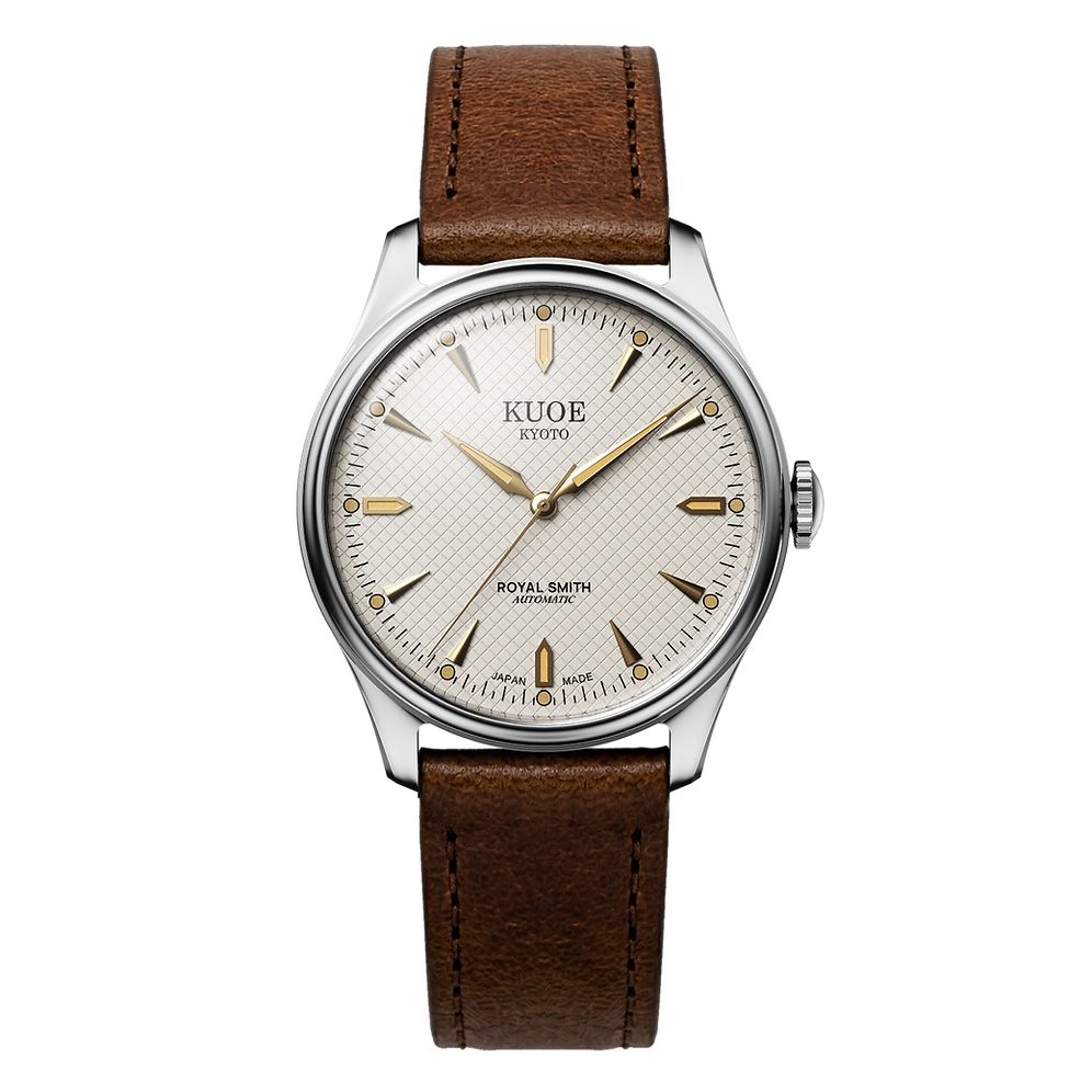 Kuoe Royal Smith 90-006 Large - 39mm Silver Case Ivory Dial