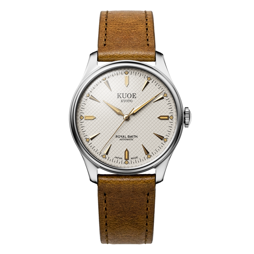 Kuoe Royal Smith 90-006 Large - 39mm Silver Case Ivory Dial