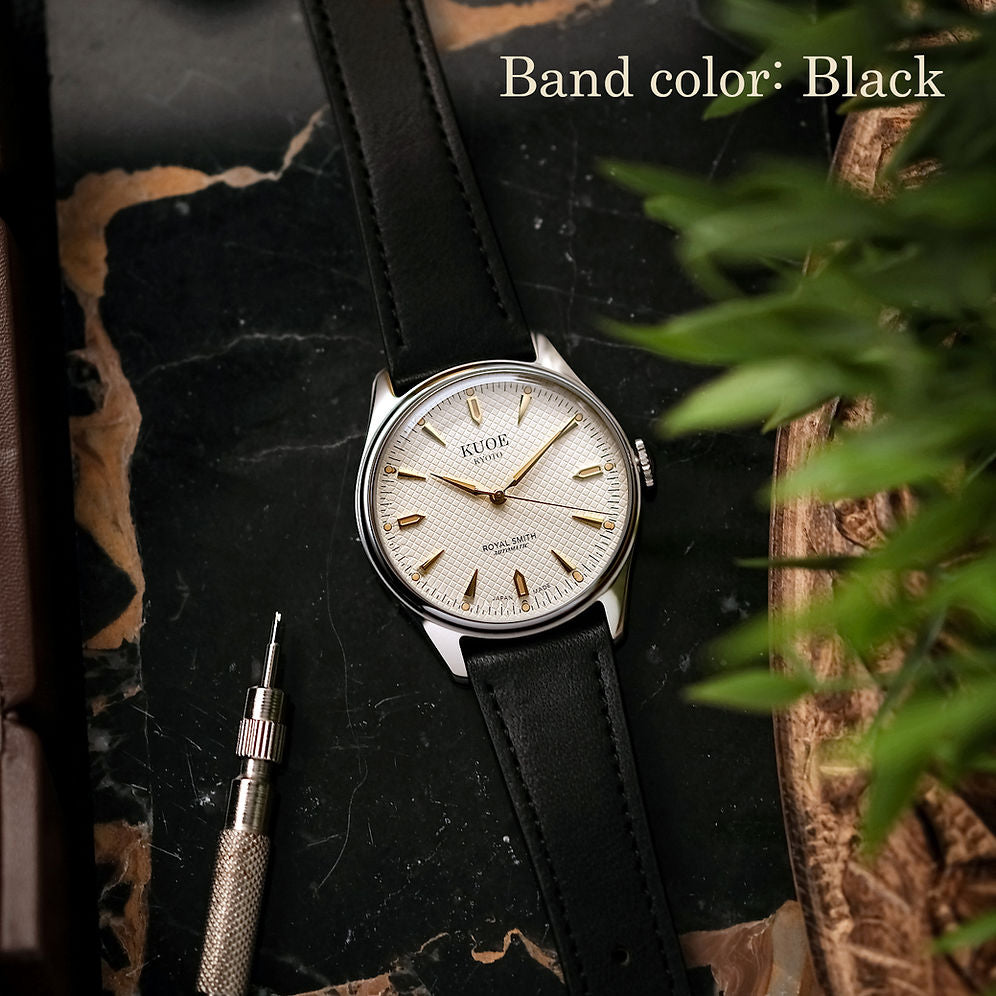 Kuoe Royal Smith 90-006 Large - 39mm Silver Case Ivory Dial