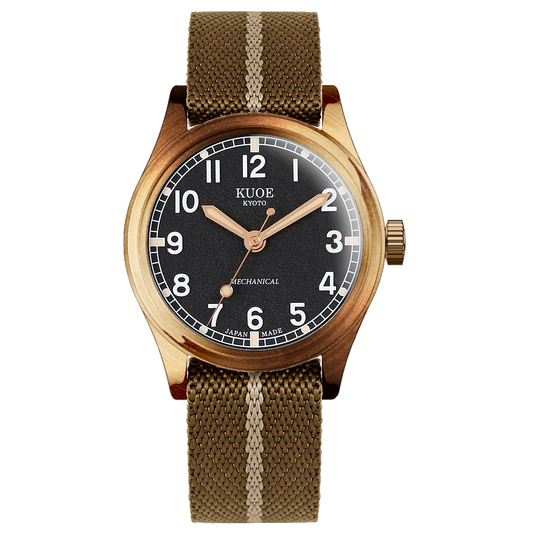 Kuoe Old Smith 90-002 35mm Version Bronze Case Black Dial No-Date