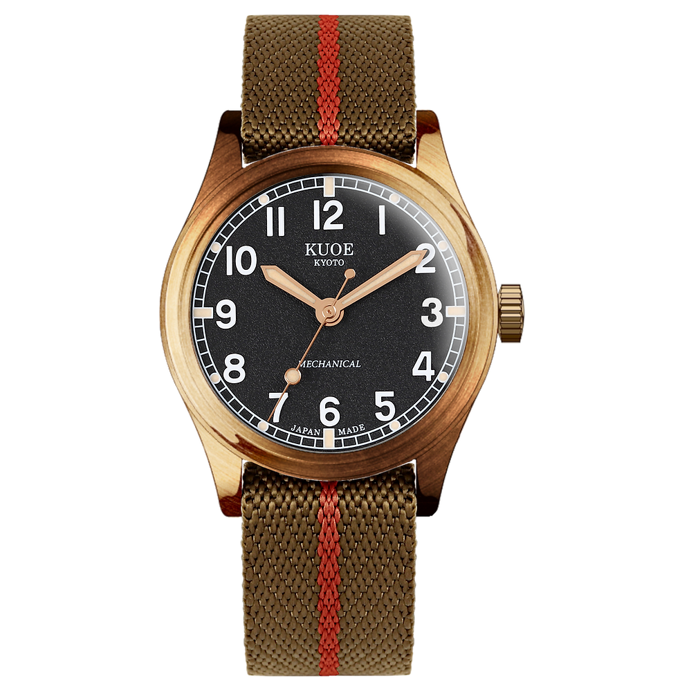 Kuoe Old Smith 90-002 35mm Version Bronze Case Black Dial No-Date