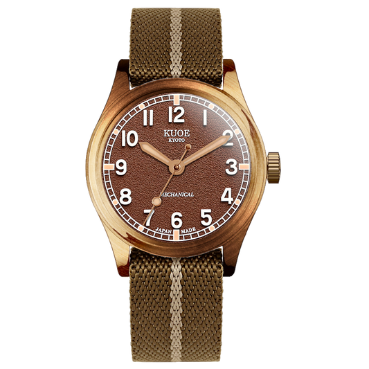 Kuoe Old Smith 90-002 38mm Version Bronze Case Brown Dial