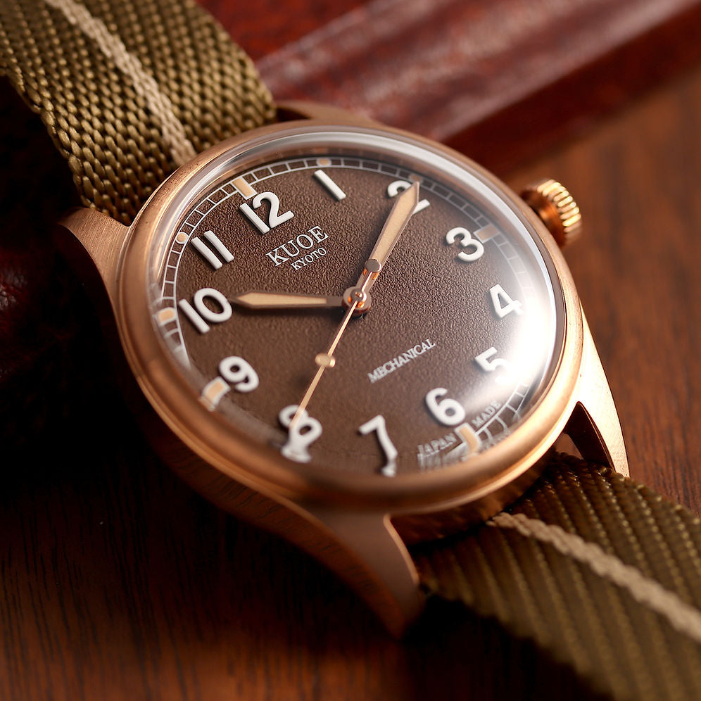Kuoe Old Smith 90-002 38mm Version Bronze Case Brown Dial