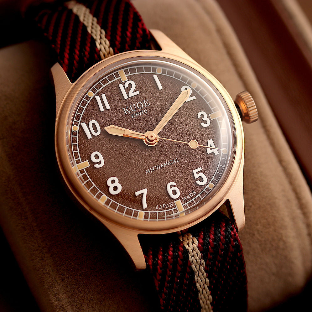 Kuoe Old Smith 90-002 38mm Version Bronze Case Brown Dial