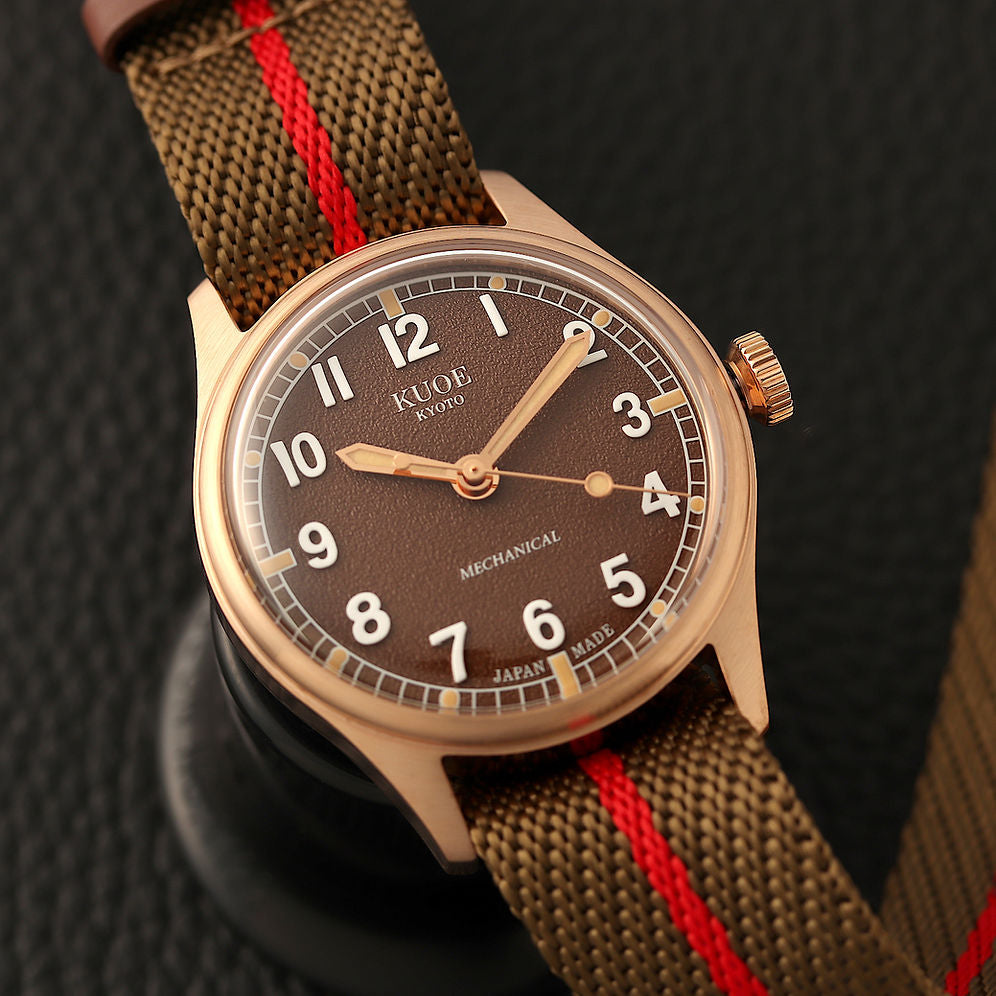 Kuoe Old Smith 90-002 38mm Version Bronze Case Brown Dial
