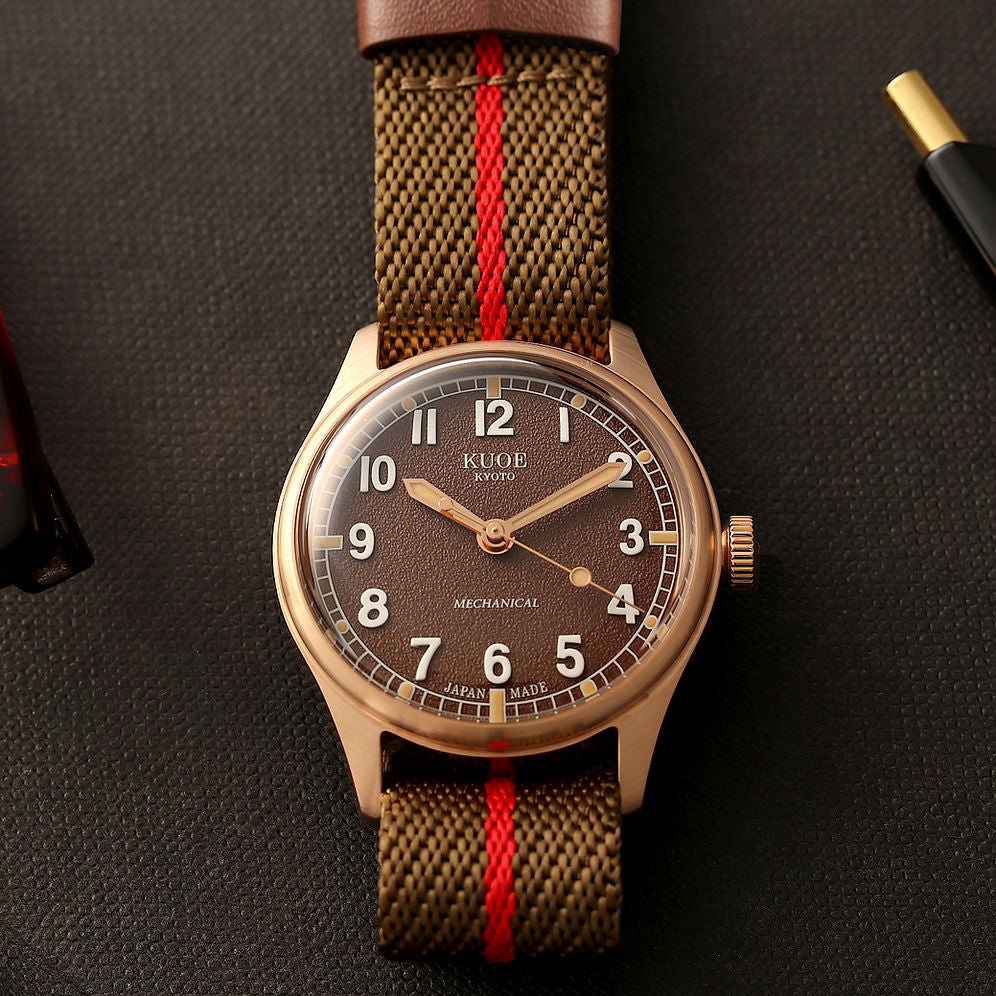 Kuoe Old Smith 90-002 38mm Version Bronze Case Brown Dial