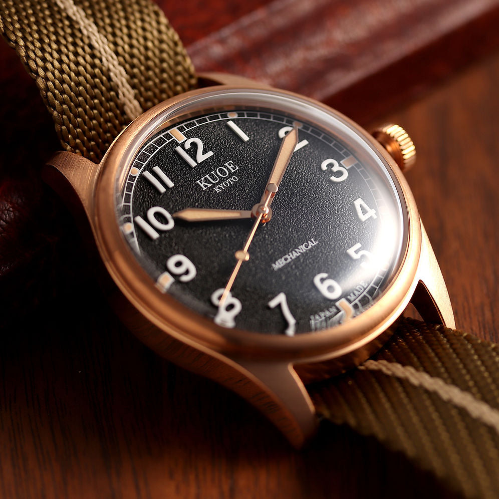 Kuoe Old Smith 90-002 38mm Version Bronze Case Black Dial