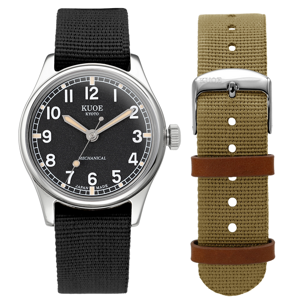 Kuoe Old Smith 90-002 Automatic, Black Dial with Swiss Super-LumiNova