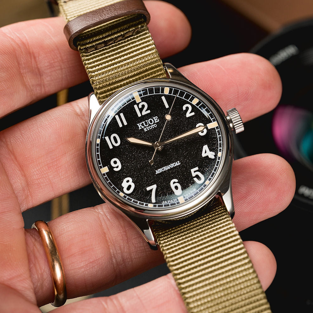 Kuoe Old Smith 90-002 Automatic, Black Dial with Swiss Super-LumiNova