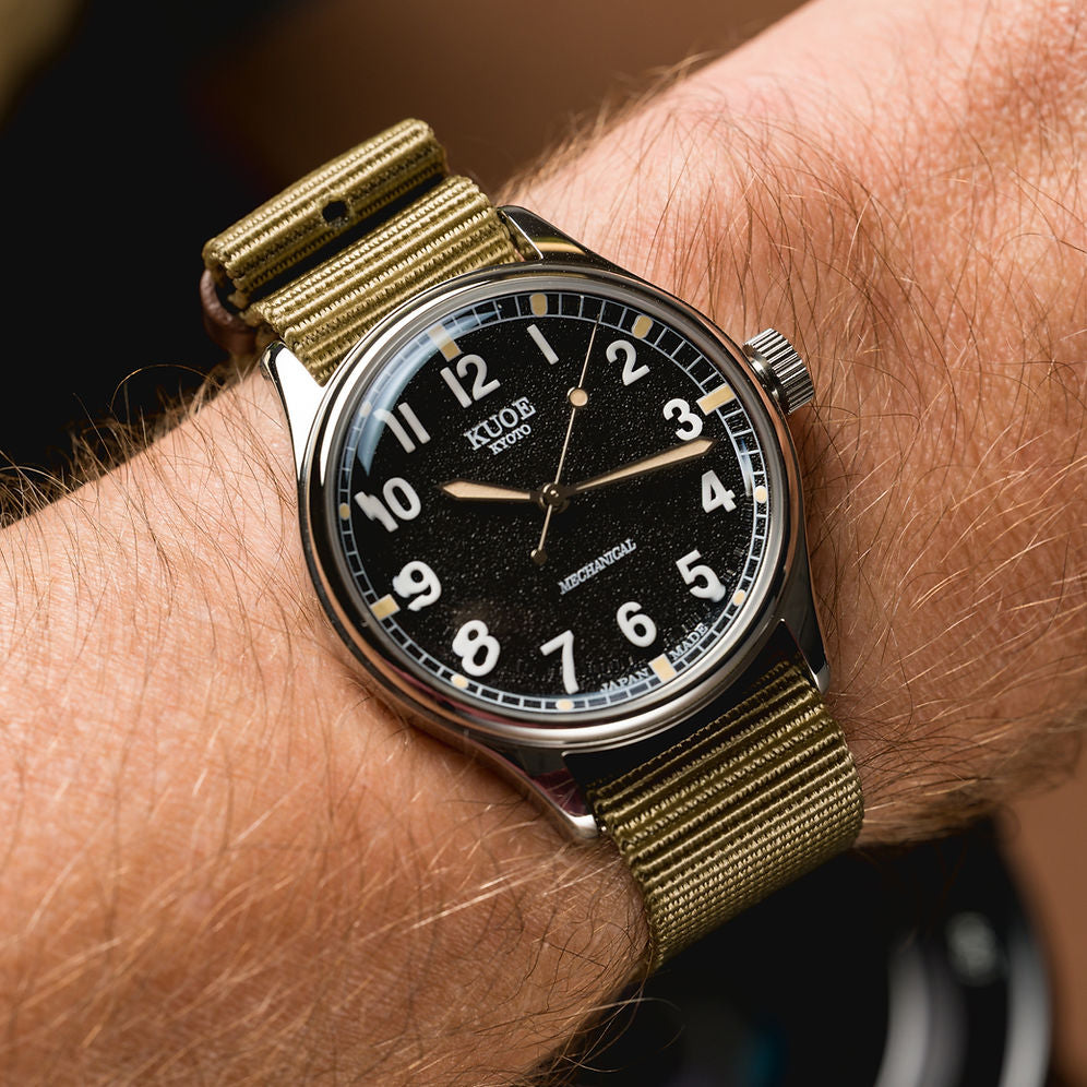 Kuoe Old Smith 90-002 Automatic, Black Dial with Swiss Super-LumiNova