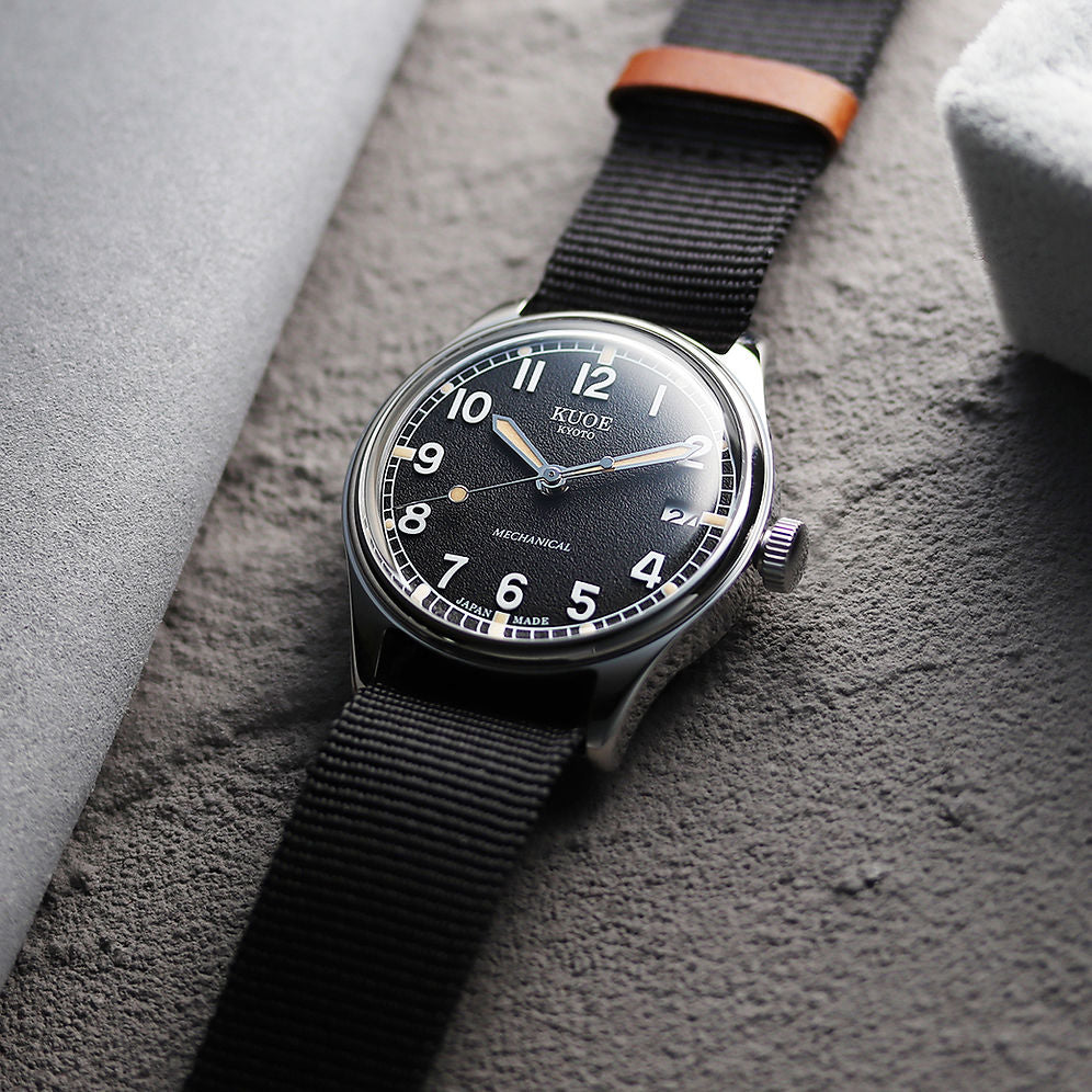 Kuoe Old Smith 90-002 Automatic, Black Dial with Swiss Super-LumiNova
