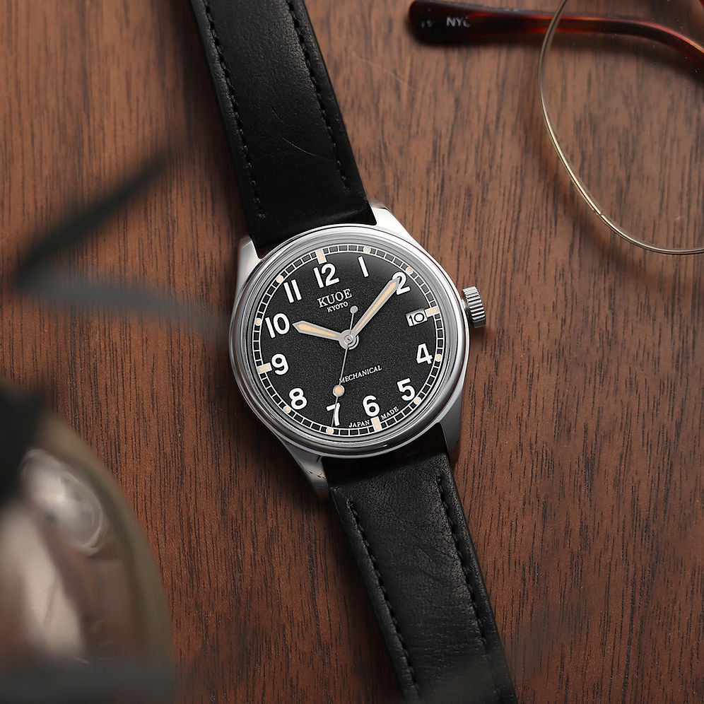 Kuoe Old Smith 90-002 Automatic, Black Dial with Swiss Super-LumiNova