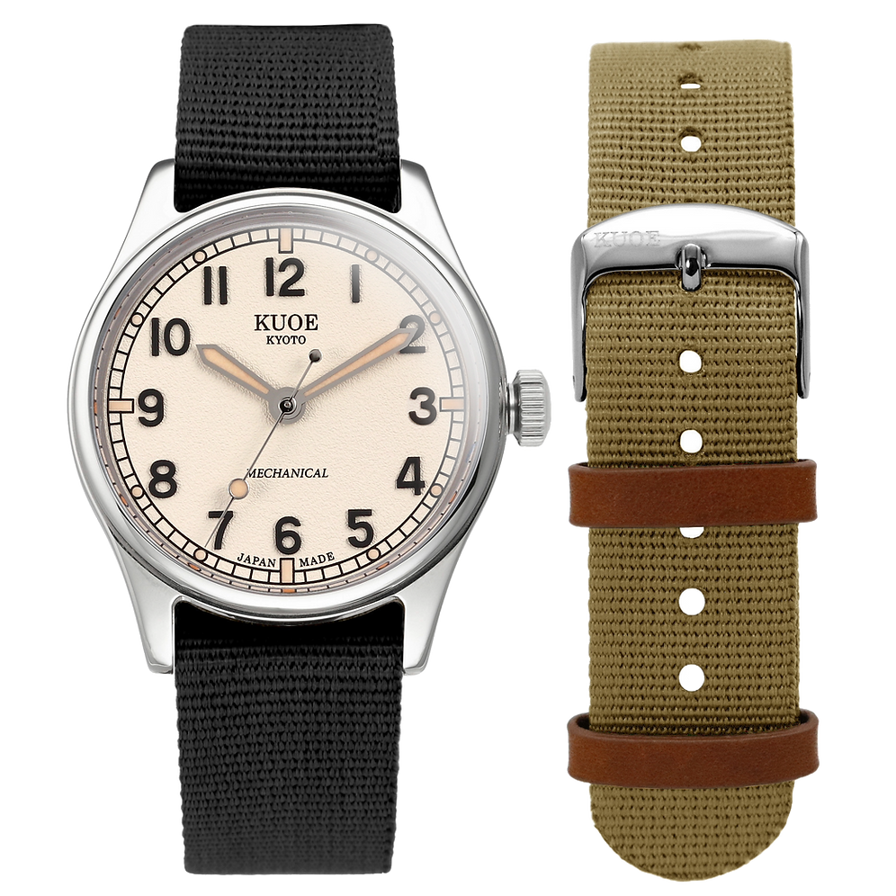 Kuoe Old Smith 90-002 Automatic, Ivory Dial with Swiss Super-LumiNova