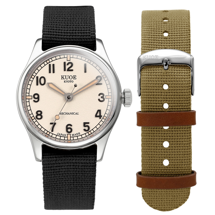 Kuoe Old Smith 90-002 Automatic, Ivory Dial with Swiss Super-LumiNova