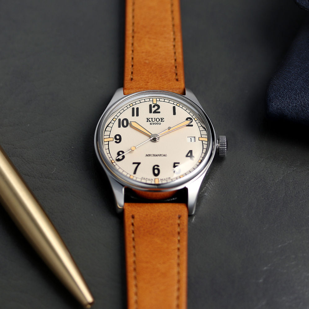 Kuoe Old Smith 90-002 Automatic, Ivory Dial with Swiss Super-LumiNova