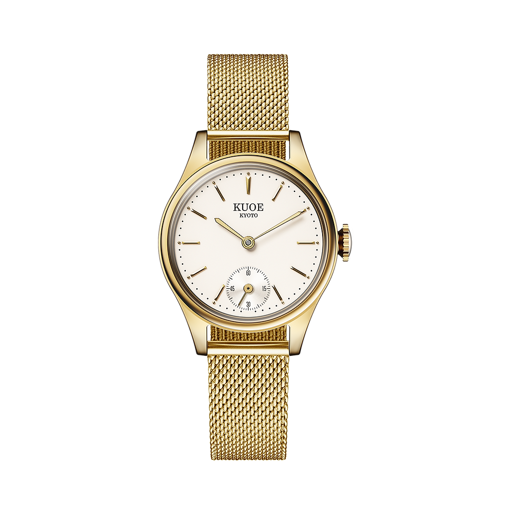 Kuoe Holborn 90-003 Gold Case with Gold Hands, Women's Watch - Stick Indices