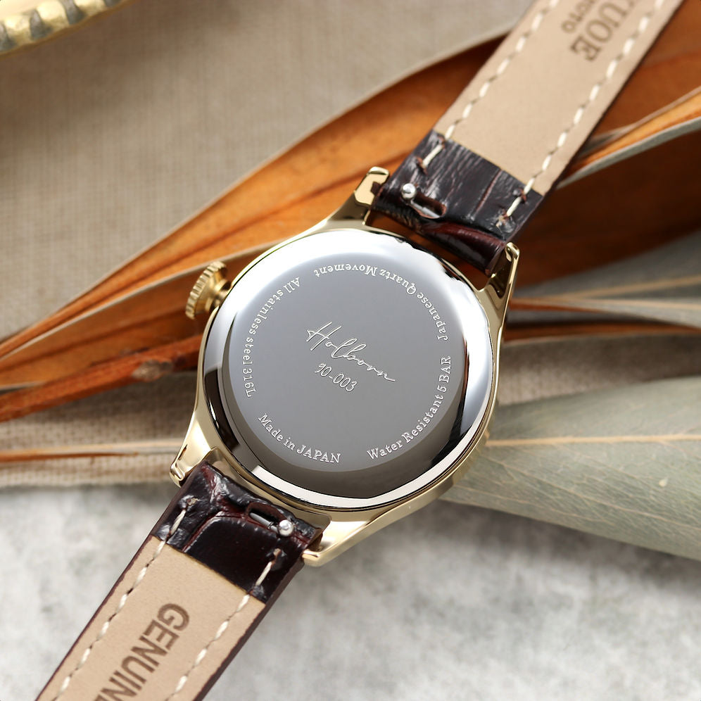 Kuoe Holborn 90-003 Gold Case with Gold Hands, Women's Watch - Stick Indices