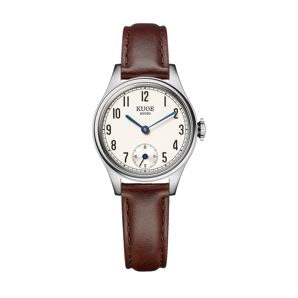 Kuoe Holborn 90-003 Silver Case with Blue Hands, Women's Watch - Arabic Indices