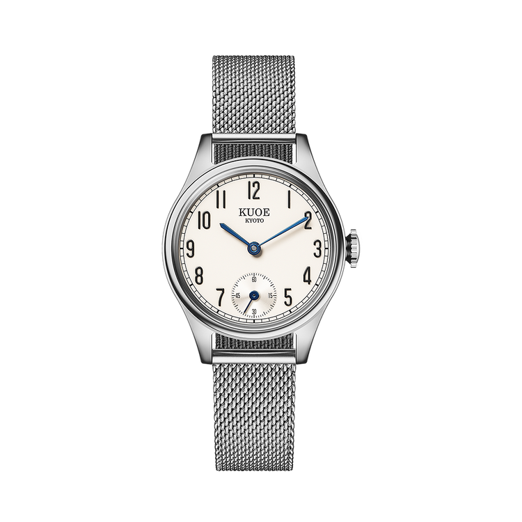 Kuoe Holborn 90-003 Silver Case with Blue Hands, Women's Watch - Arabic Indices