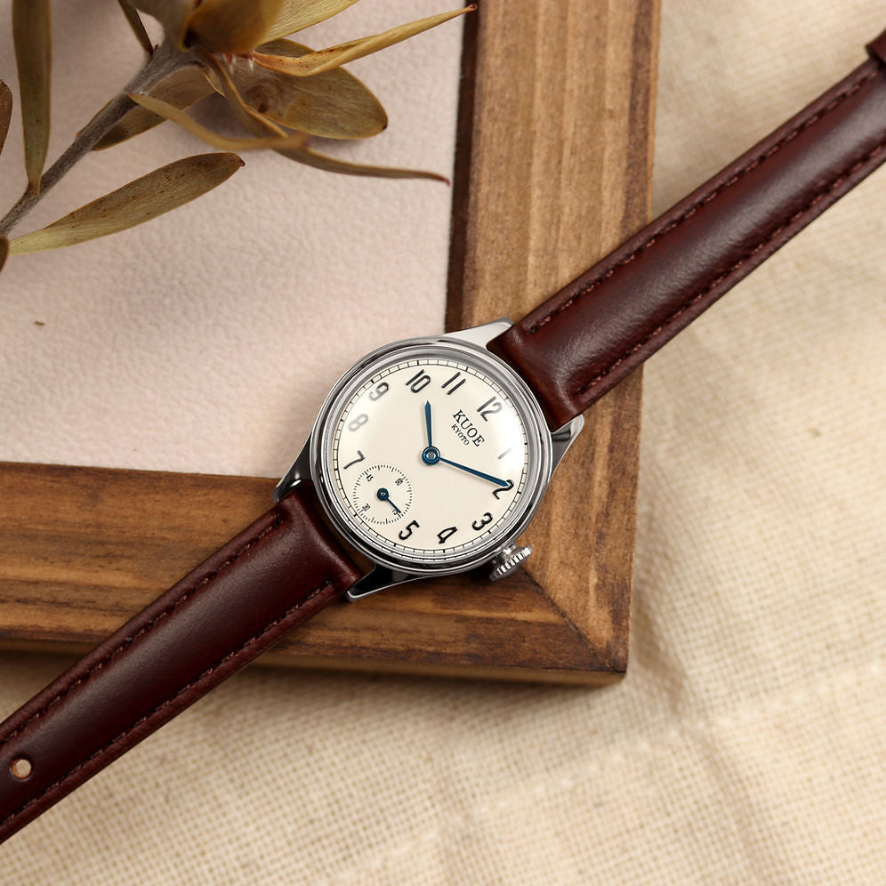 Kuoe Holborn 90-003 Silver Case with Blue Hands, Women's Watch - Arabic Indices