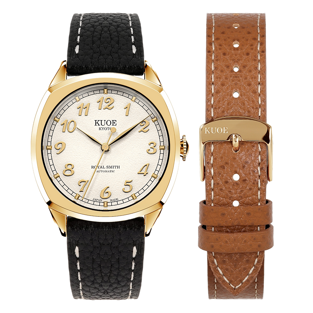 Kuoe Royal Smith 90-008 Gold Case with Gold Indices