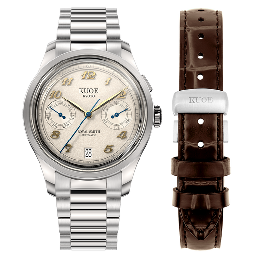 Kuoe Royal Smith 90-010 Automatic Ivory x Grainy Finish Dial