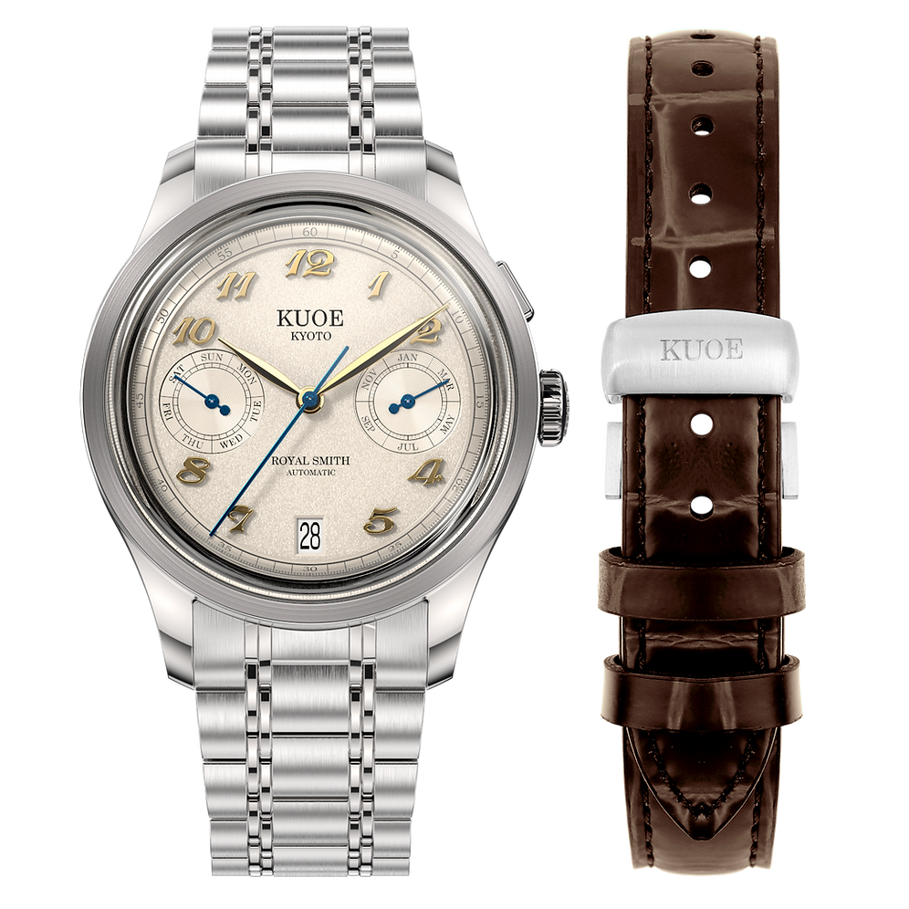Kuoe Royal Smith 90-010 Automatic Ivory x Grainy Finish Dial