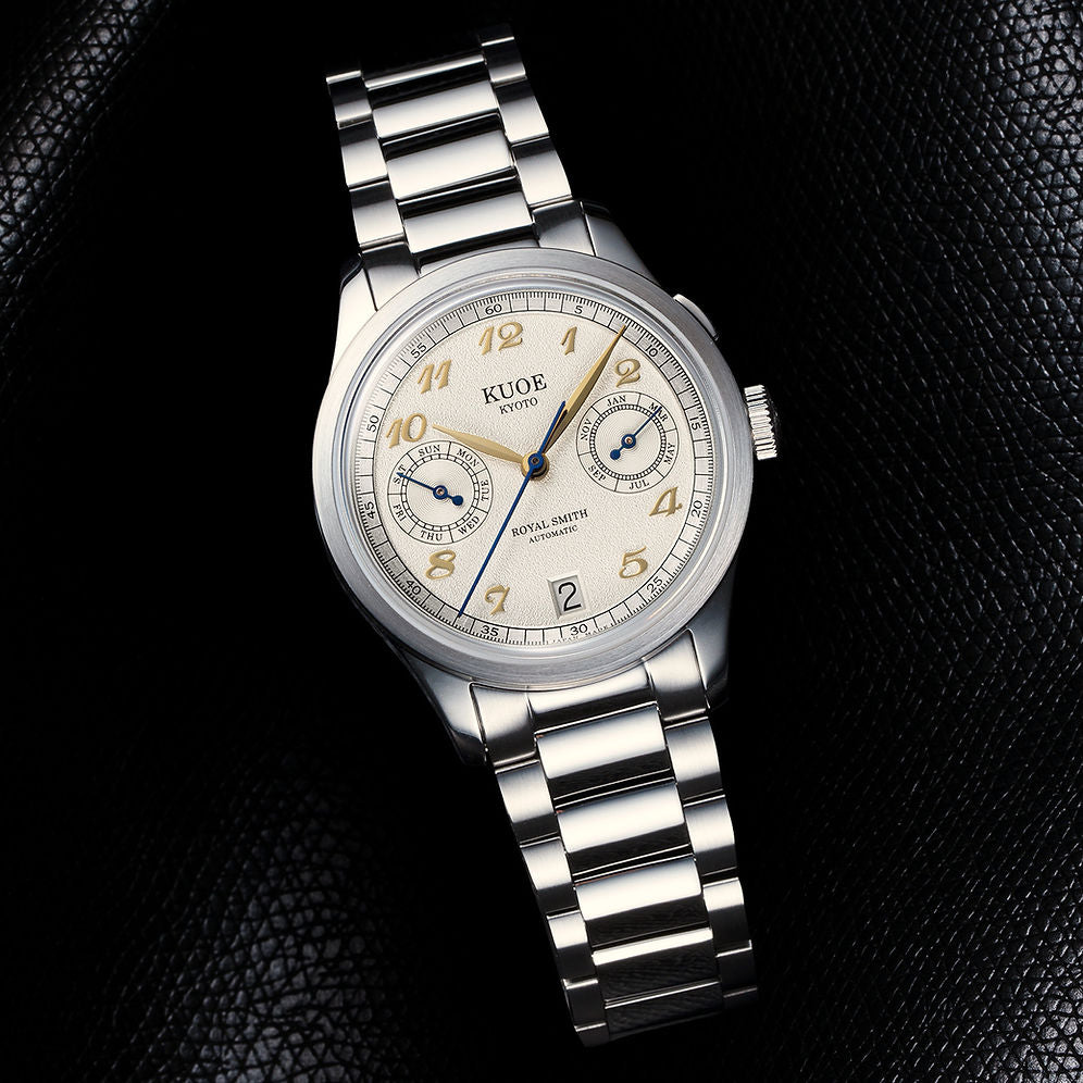 Kuoe Royal Smith 90-010 Automatic Ivory x Grainy Finish Dial