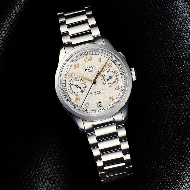 Kuoe Royal Smith 90-010 Automatic Ivory x Grainy Finish Dial