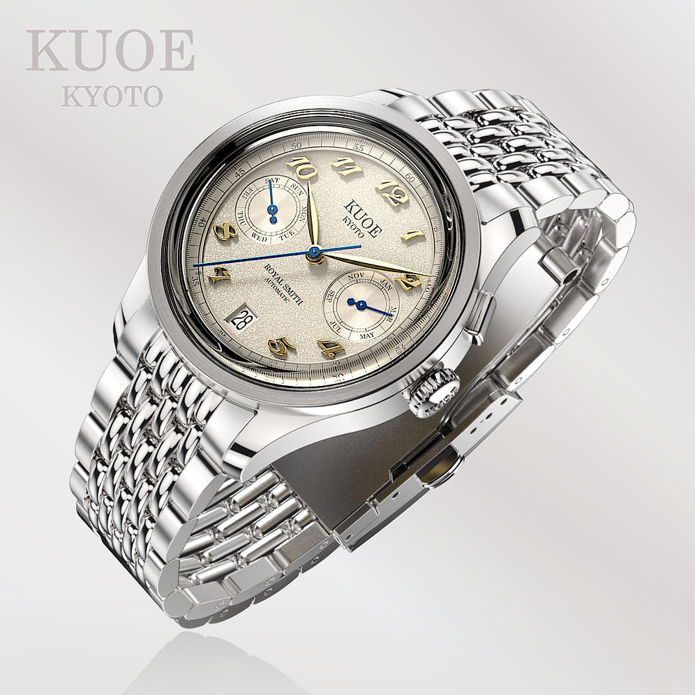 Kuoe Royal Smith 90-010 Automatic Ivory x Grainy Finish Dial