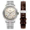 Kuoe Royal Smith 90-010 Automatic Ivory x Vertical Brushed Dial