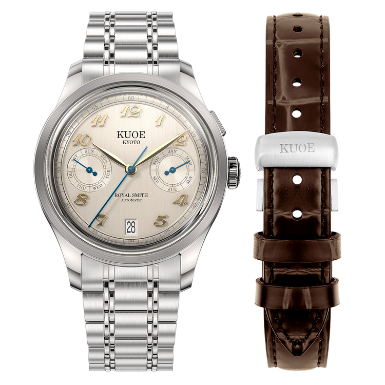 Kuoe Royal Smith 90-010 Automatic Ivory x Vertical Brushed Dial