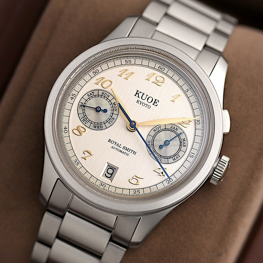 Kuoe Royal Smith 90-010 Automatic Ivory x Vertical Brushed Dial