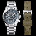 Kuoe Royal Smith 90-012 Automatic Chronograph, Navy with Breguet Numerals