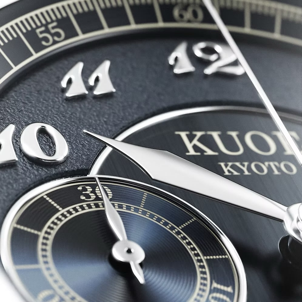 Kuoe Royal Smith 90-012 Automatic Chronograph, Navy with Breguet Numerals
