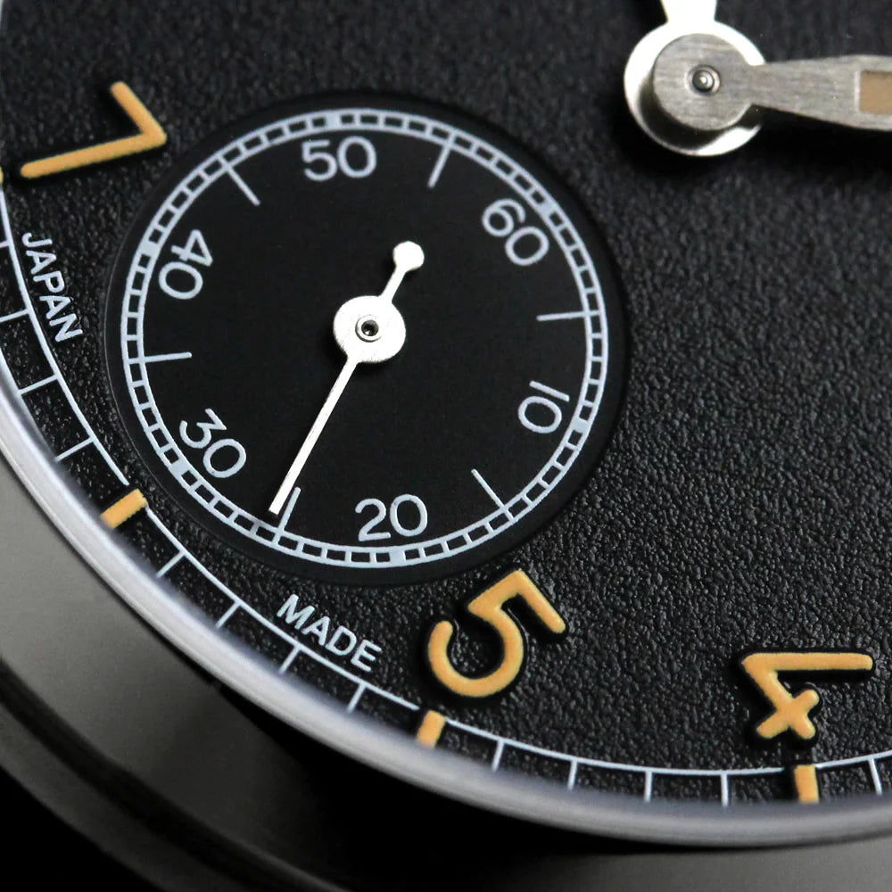 KNIS Retro Military Watch - Black Dial - Black Nylon Strap KN003-BK