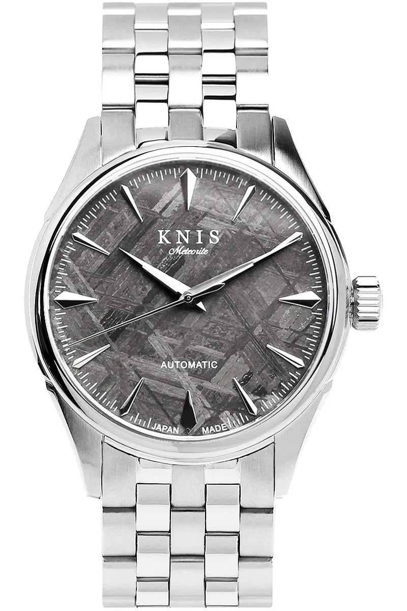KNIS Meteorite Made in Japan Automatic Watch Men's Silver KN001-MT