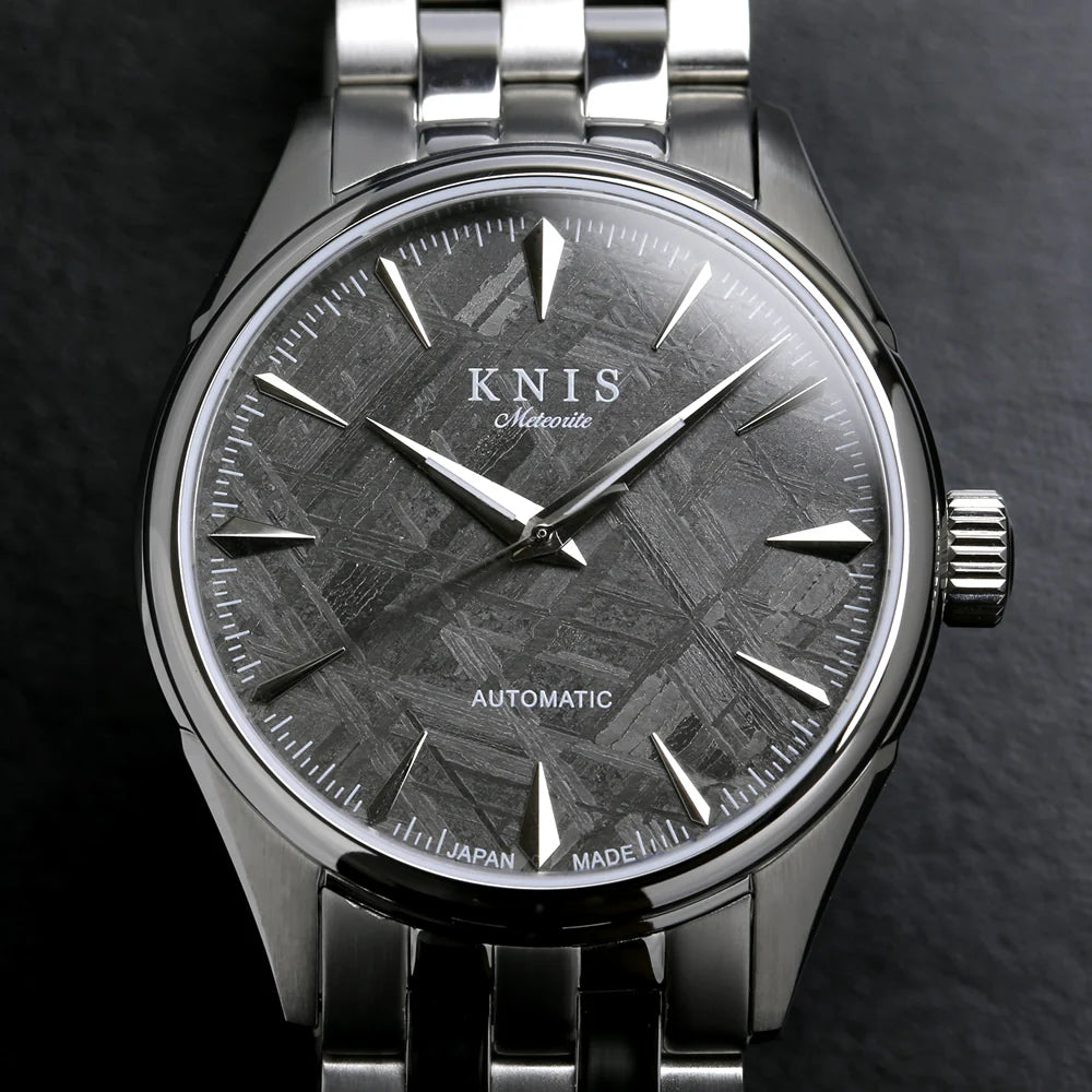 KNIS Meteorite Made in Japan Automatic Watch Men's Silver KN001-MT