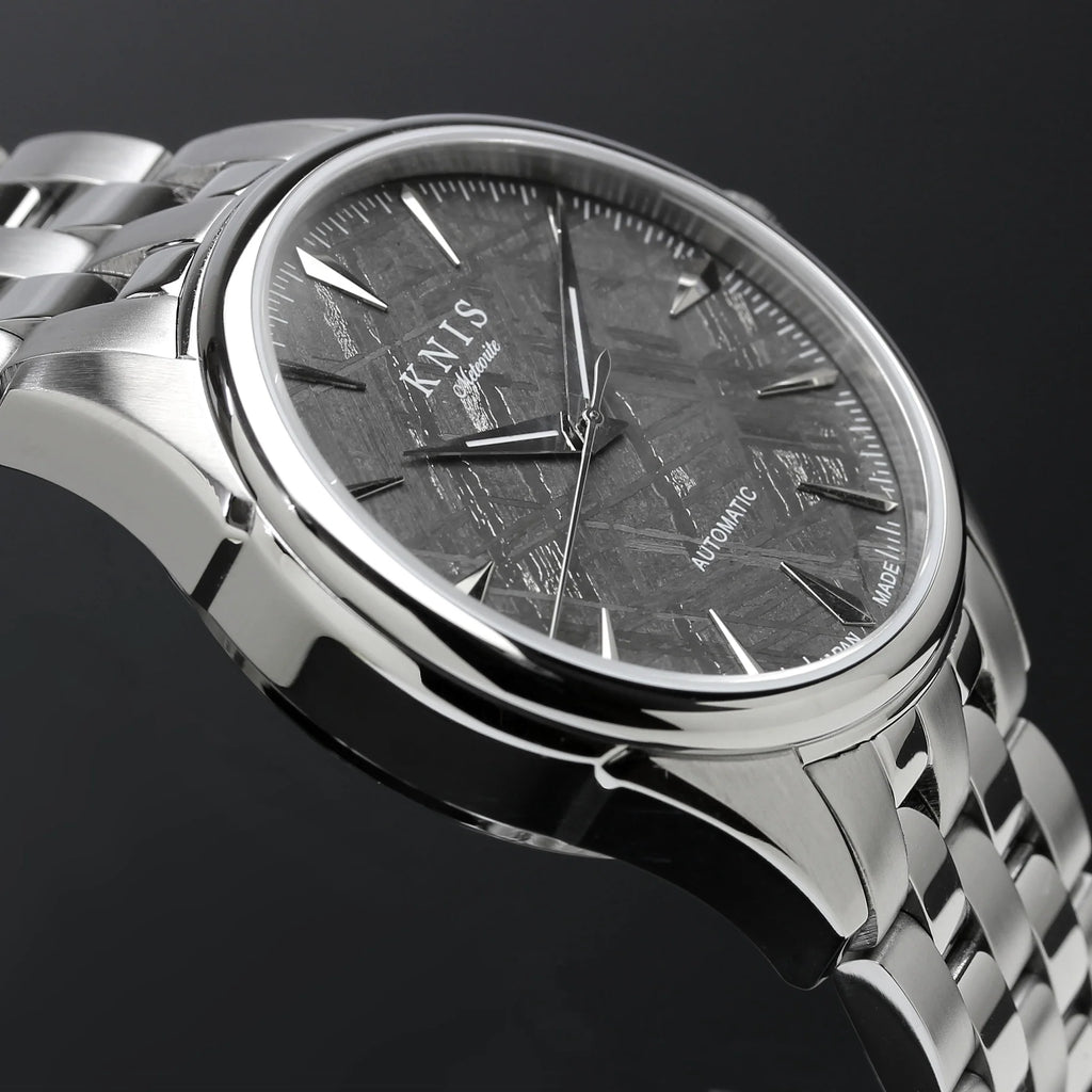 KNIS Meteorite Made in Japan Automatic Watch Men's Silver KN001-MT