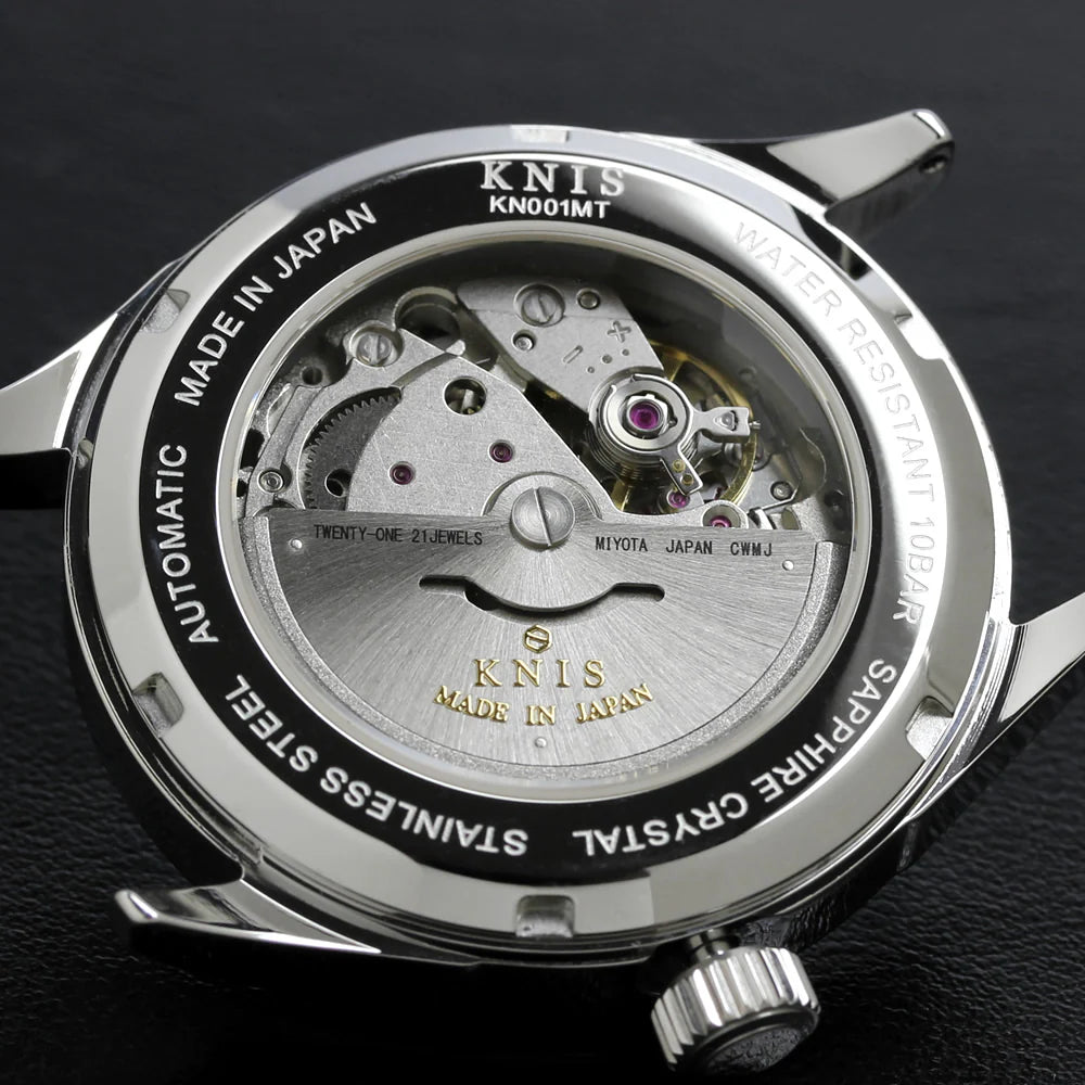 KNIS Meteorite Made in Japan Automatic Watch Men's Silver KN001-MT