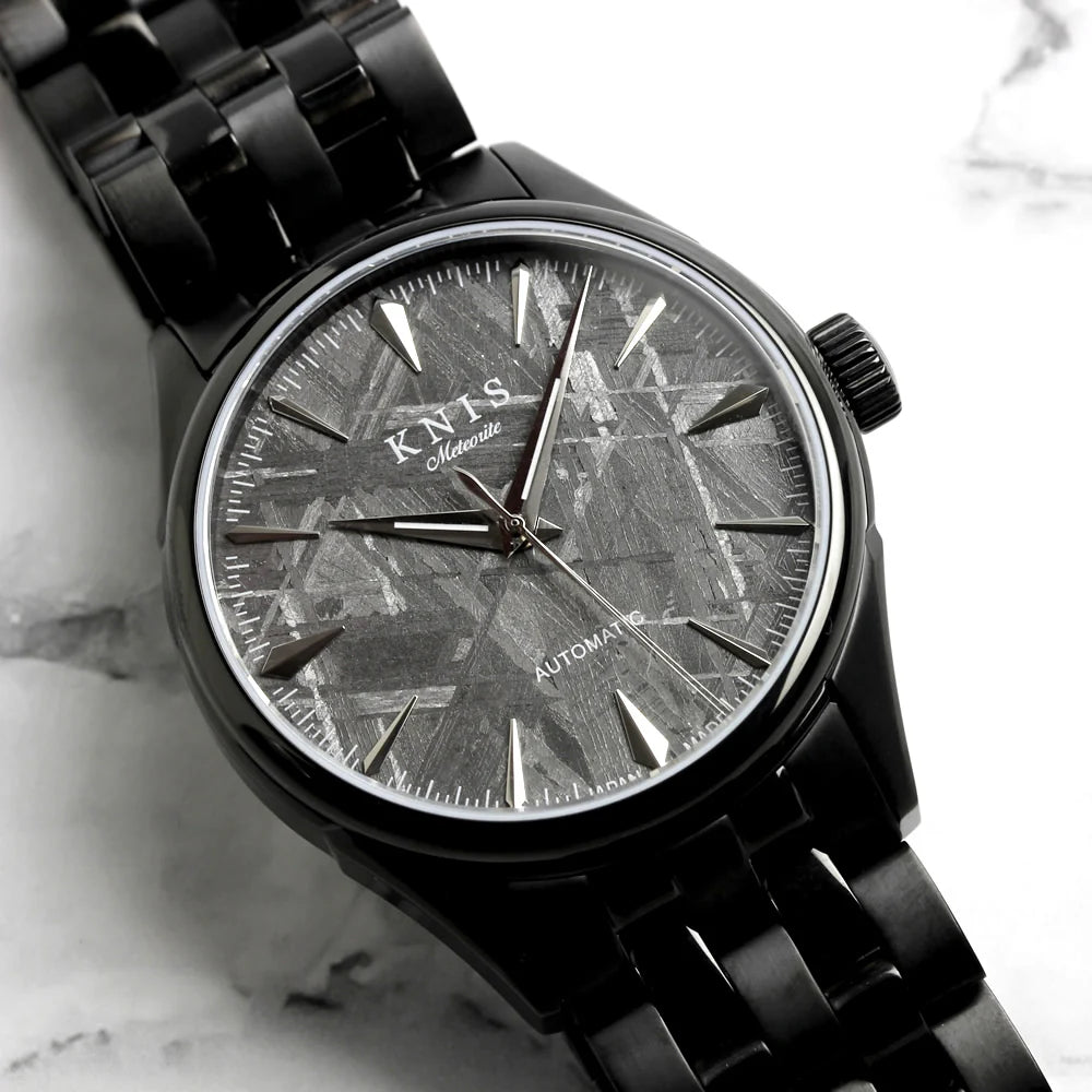 KNIS Meteorite Made in Japan Automatic Watch Men's Black KN001-MTBK