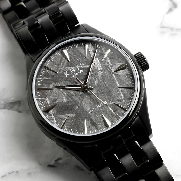KNIS Meteorite Made in Japan Automatic Watch Men's Black KN001-MTBK