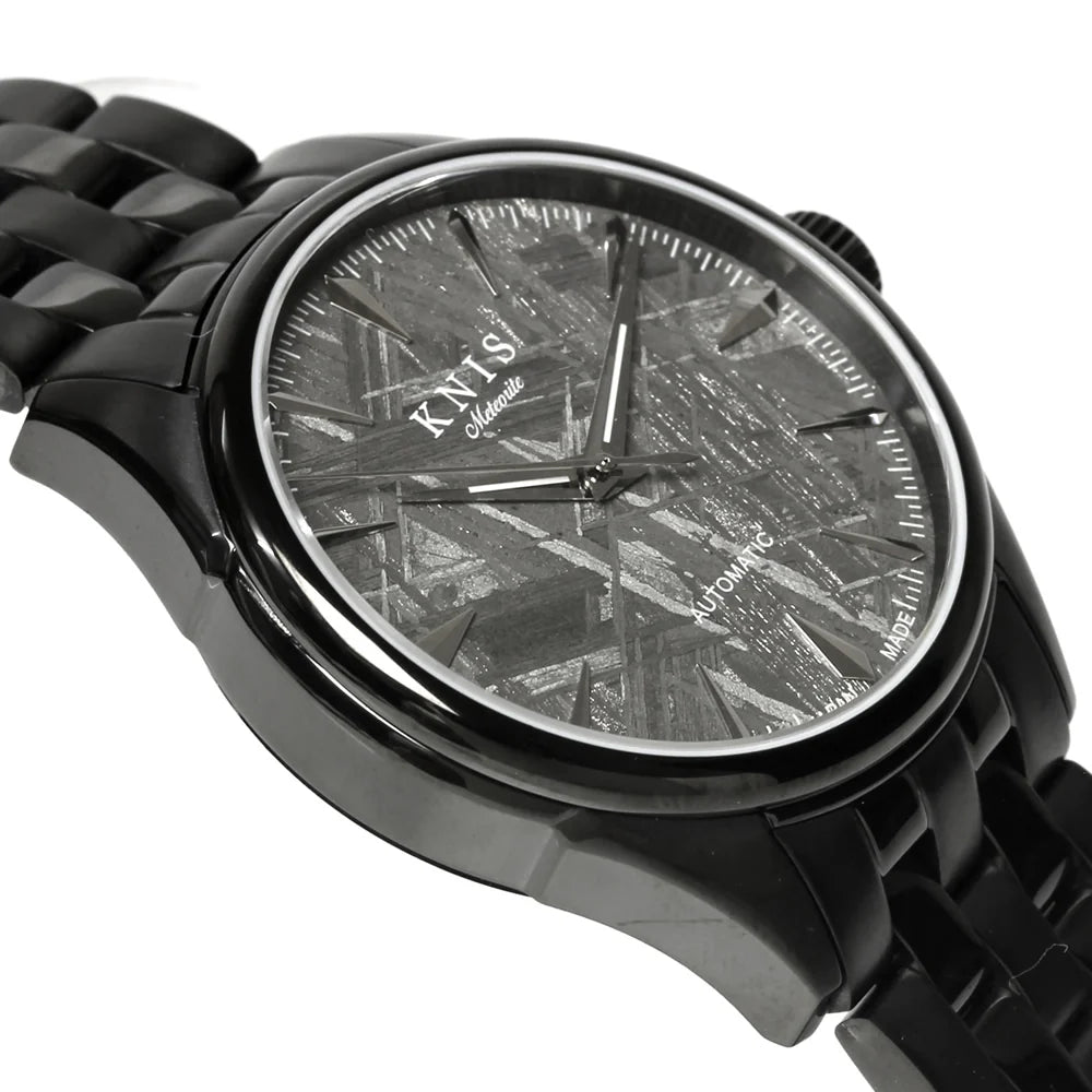 KNIS Meteorite Made in Japan Automatic Watch Men's Black KN001-MTBK