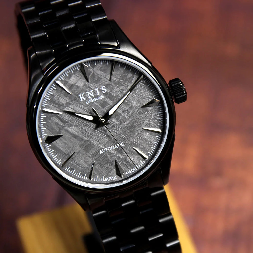 KNIS Meteorite Made in Japan Automatic Watch Men's Black KN001-MTBK