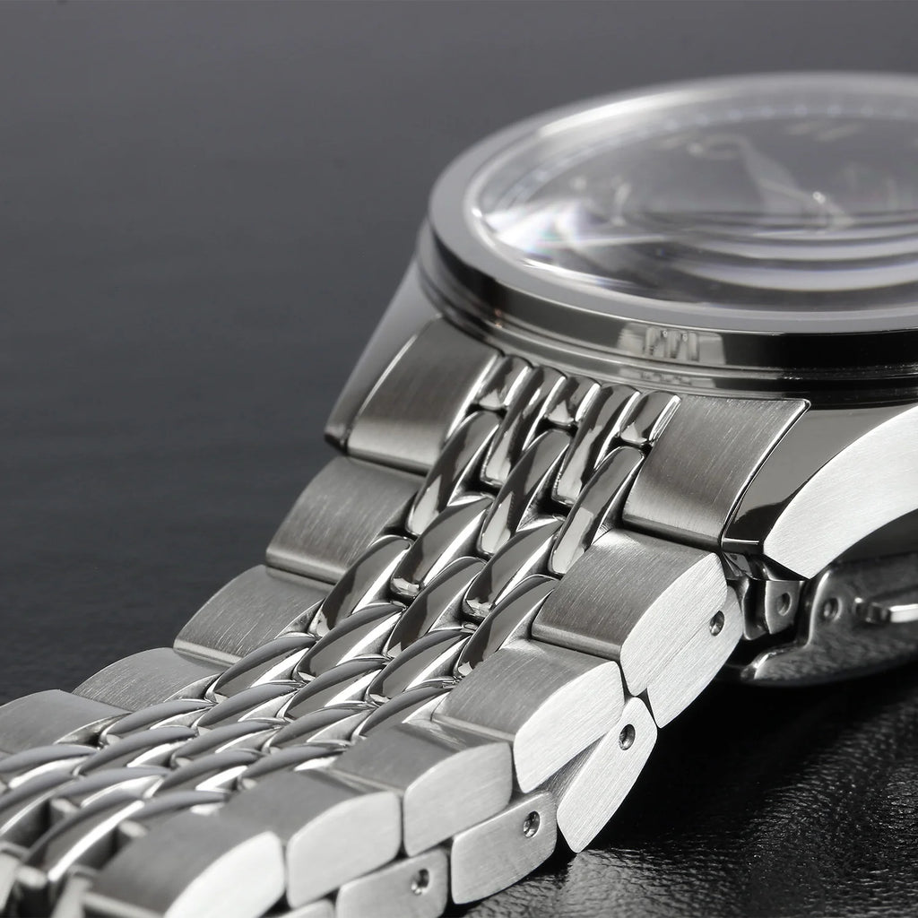 KNIS KOKU Automatic KANJI White / Engraved Dial Stainless Steel Bracelet (KN005-KJWHRC)