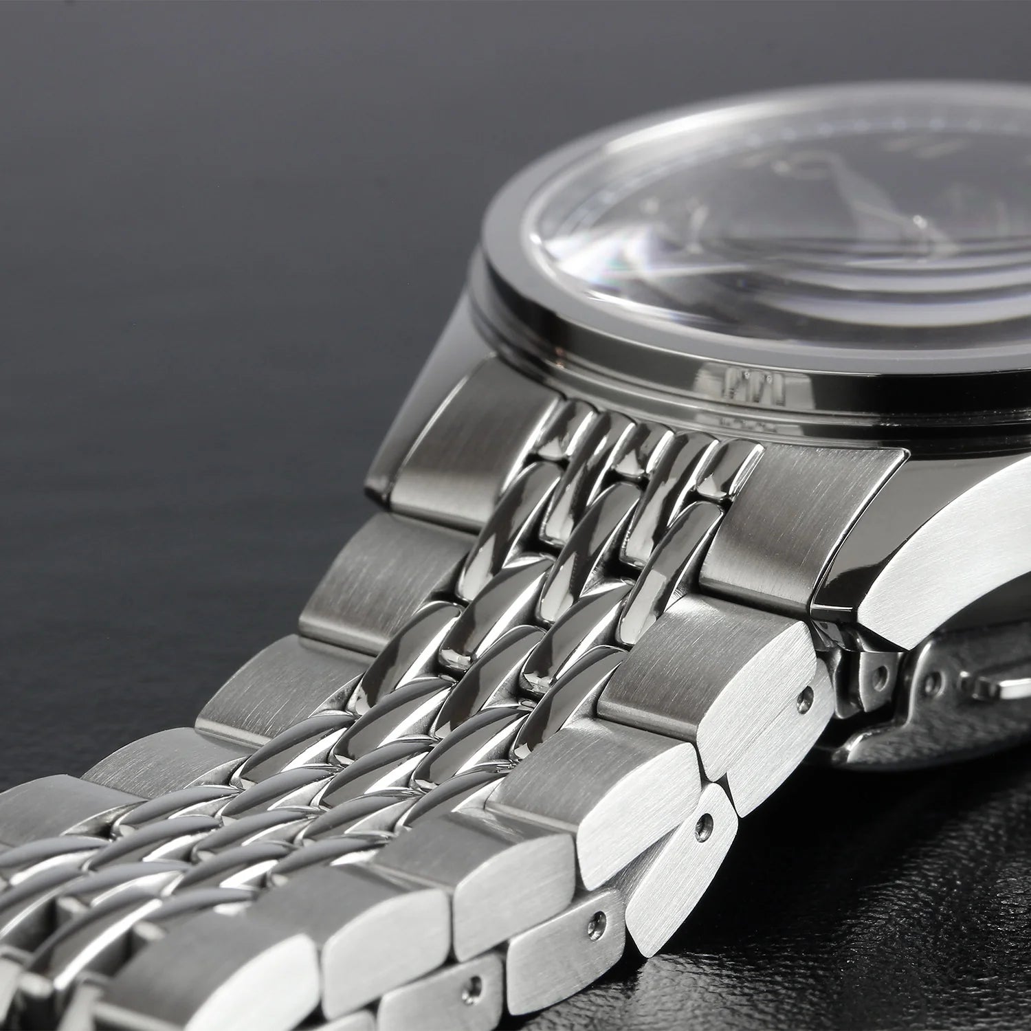 KNIS KOKU Automatic KANJI White / Engraved Dial Stainless Steel Bracelet (KN005-KJWHRC)